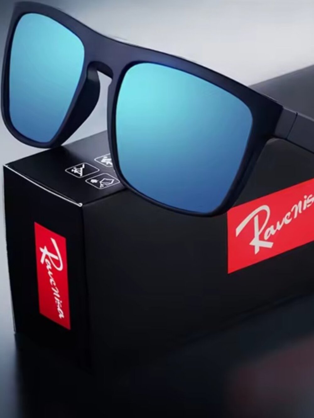 Ravenisa Vintage Polarized Sunglasses Unisex Retro UV400, Blue, New